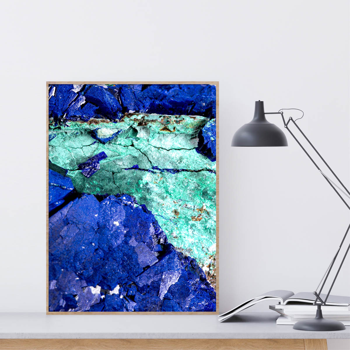 Artprint Ruwe Azuriet met Malachiet 2